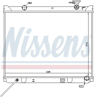 NISSENS 66766 Motor Radyatoru 253103E720