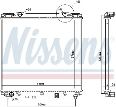 NISSENS 66773 Motor Radyatoru 253113E150