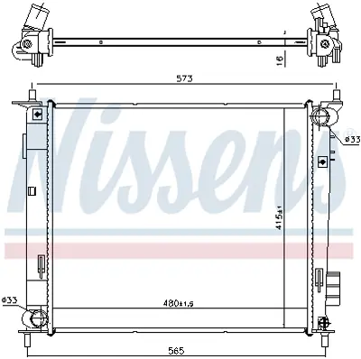 NISSENS 66791 Motor Radyatoru 253102K700