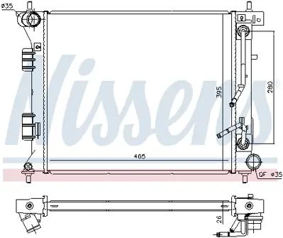 NISSENS 66796 Motor Radyatoru 25310A7100