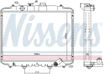 NISSENS 67015 Motor Radyatoru 2530043810