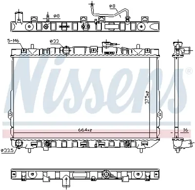 NISSENS 67025 Motor Radyatoru 253102D510