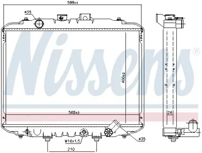 NISSENS 67034 Motor Radyatoru XB356340