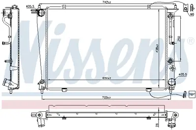 NISSENS 67040 Motor Radyatoru 253104A160