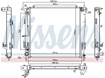 NISSENS 67078 Motor Radyatoru 253102L650