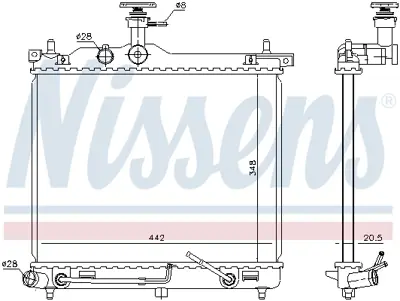 NISSENS 67098 Motor Radyatoru 253100X350