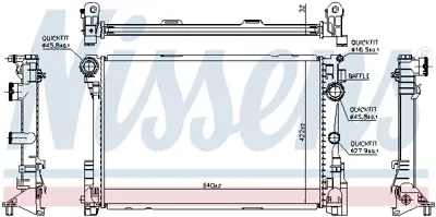 NISSENS 67167 Motor Su Radyatoru W204 07>14 S204 07>14 C204 11> C218 11>17 W212 09>16 C207 10>16 R172 11> A0995006203