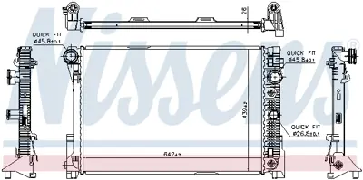 NISSENS 67168 Motor Su Radyatoru W204 07>14 S204 07>14 W212 09>15 C207 09>16 A2045002803