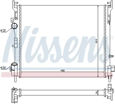 NISSENS 67229 Motor Radyatoru 8200245596