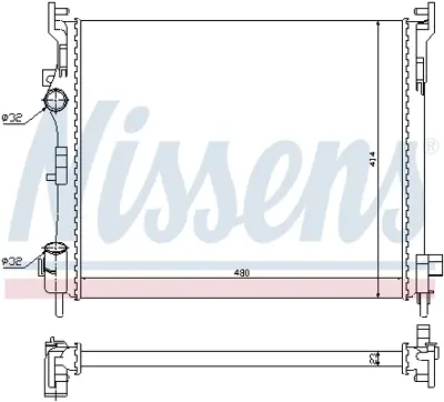 NISSENS 67246 Motor Radyatoru 7711368062