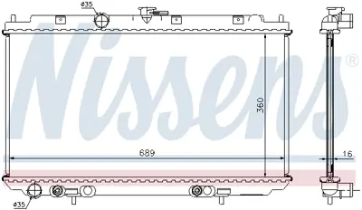 NISSENS 67347A Motor Radyatoru 21460AV600