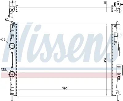 NISSENS 67368 Motor Radyatoru 21410JD21B