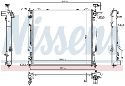 NISSENS 67465 Motor Radyatoru 253102P370