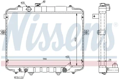 NISSENS 67497 Motor Radyatoru 253104B600