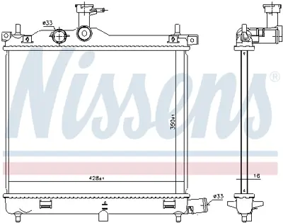 NISSENS 675023 Motor Radyatoru 253100X400