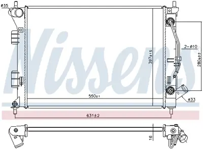 NISSENS 675038 Motor Radyatoru 25310A6150