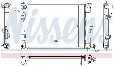 NISSENS 675072 Motor Radyatoru 25310C8000