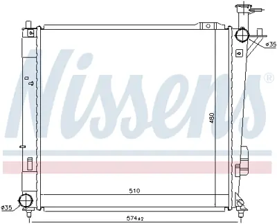 NISSENS 67518 Motor Radyatoru 253102B890