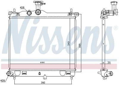 NISSENS 67610 Motor Radyatoru 253100X330