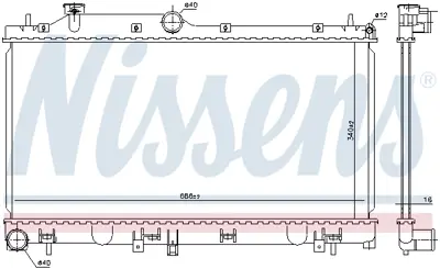 NISSENS 67724 Motor Su Radyatoru Forester 2,5 2008-2013 Manuel Vıtes 45119FG010