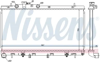 NISSENS 67729 Motor Radyatoru 45111AE06A