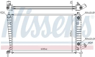 NISSENS 68001A Motor Radyatoru 9-5 2000-2009 Otomatık Vıtes 5329354