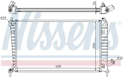 NISSENS 68004A Motor Radyatoru 5193370