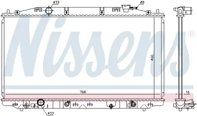 NISSENS 68096 Motor Radyatoru 19010RL6R52