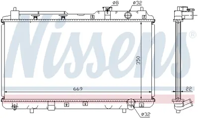 NISSENS 68101A Motor Radyatoru 19010P3F014