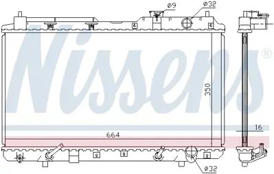 NISSENS 681021 Motor Radyatoru 19010P3F902