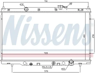 NISSENS 68103 Motor Radyatoru 19010PNLG01