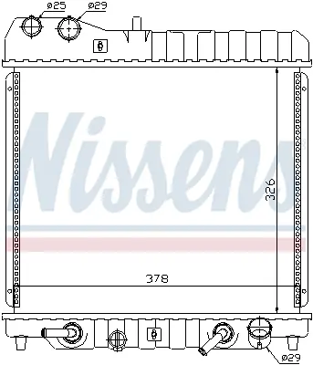 NISSENS 68111 Motor Radyatoru 19010PWAQ01