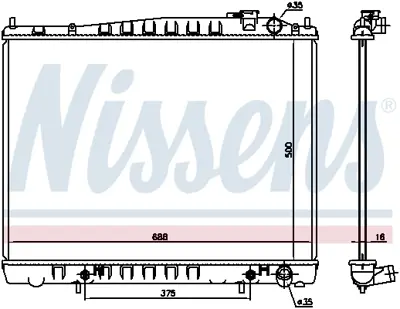 NISSENS 681206 Motor Radyatoru B14600W517