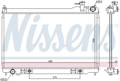 NISSENS 681213 Motor Radyatoru 