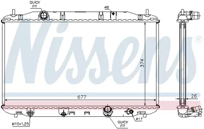 NISSENS 68135A Motor Radyatoru 19010RSRE01