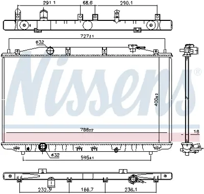 NISSENS 681373 Motor Radyatoru 19010RL6R01