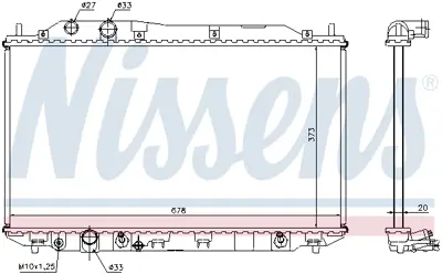 NISSENS 68141 Motor Su Radyatoru Honda Cıvıc 1,6 1,8 Sedan 2006 2012 Otomatık Vıtes 19010RRH901