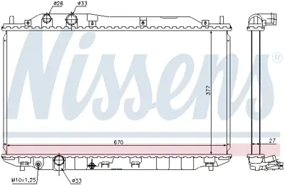 NISSENS 68143 Motor Su Radyatoru Honda Cıvıc Sedan 2006 2012 Manuel Vıtes (375×678×26) 19010RNBC51