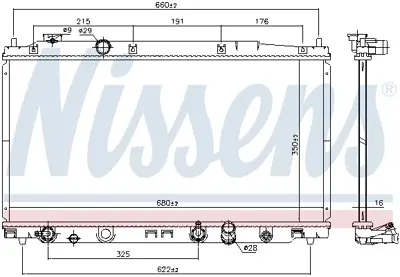 NISSENS 68153 Motor Radyatoru 19010RE0004