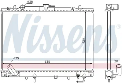 NISSENS 68154 Motor Radyatoru MR355474