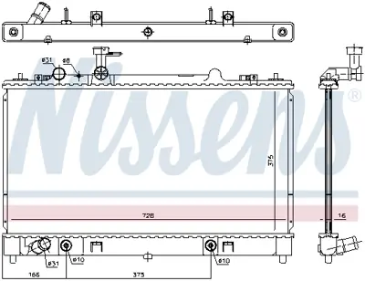 NISSENS 68551 Motor Radyatoru L3S515200A