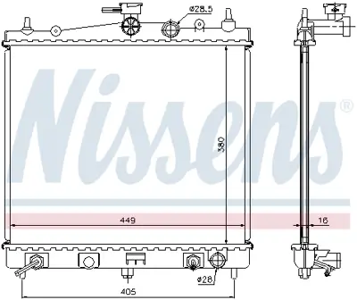 NISSENS 68700A Motor Radyatoru 21460BH50A