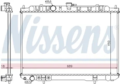 NISSENS 68704 Motor Radyatoru 21460EQ30B