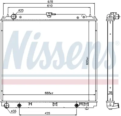 NISSENS 68717 Motor Radyatoru 21460EB31B