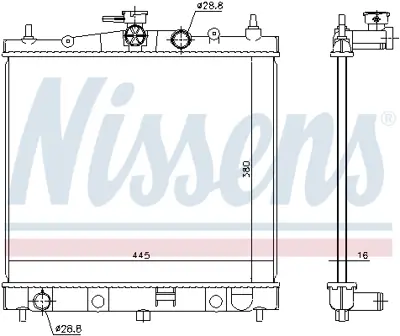 NISSENS 68728 Motor Radyatoru 21410AX200