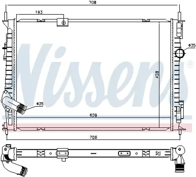 NISSENS 68733 Motor Radyatoru 21400BB50A