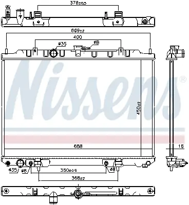 NISSENS 68799 Motor Radyatoru 214609H300