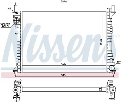 NISSENS 69224 Motor Radyatoru 5S6H8005CE