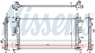 NISSENS 69237 Motor Radyatoru MEBV618005AD