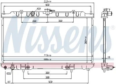 NISSENS 69460 Motor Radyatoru 214606M110